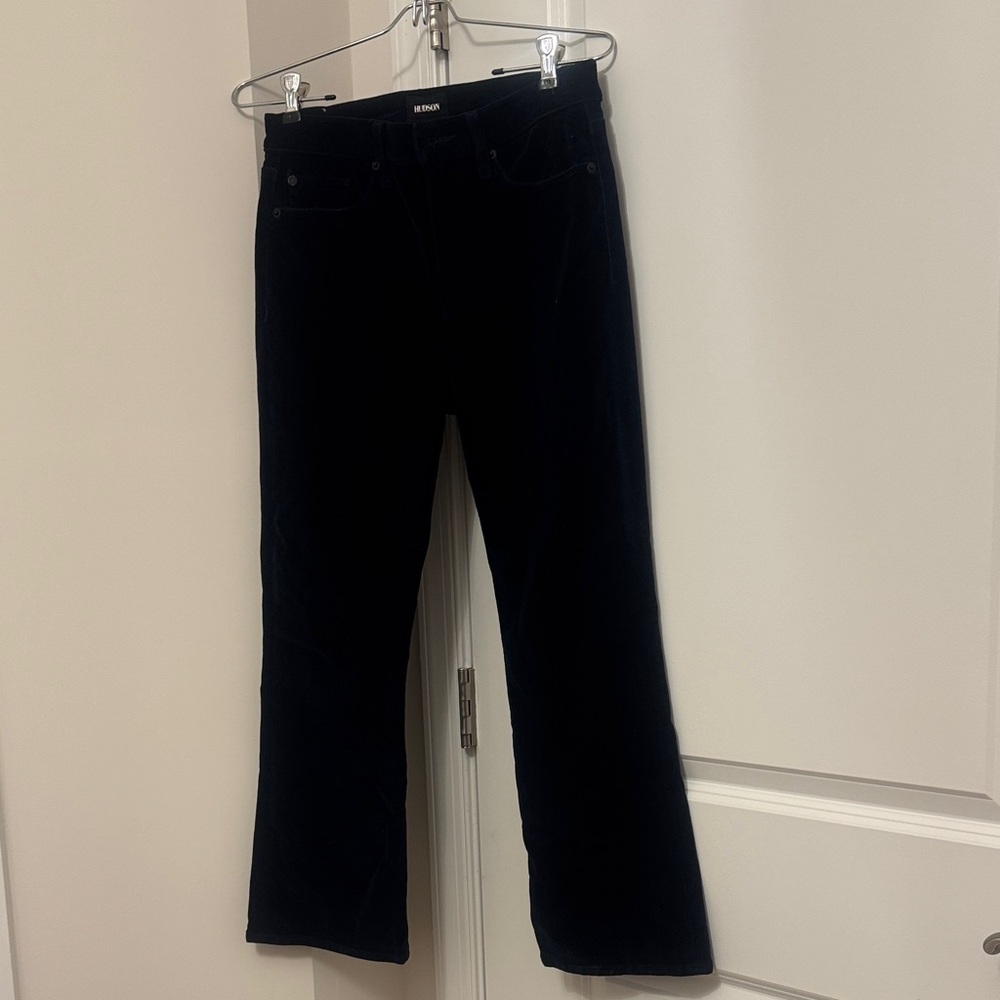 Hudson Midnight Blue Crop Flare Pants - Petite
